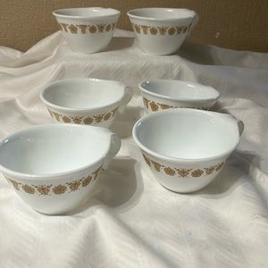 Vintage Corningware Butterfly Gold Coffee Cups